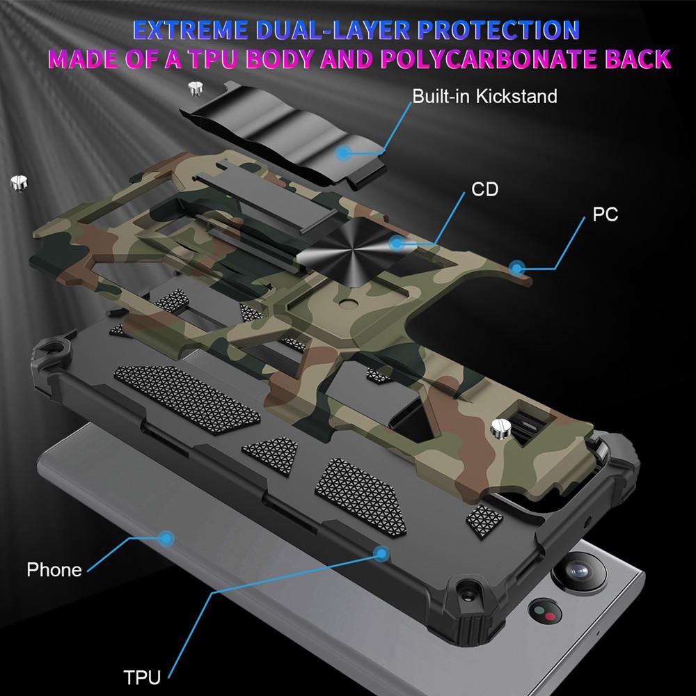 Capa camuflada militar à prova de choque para Samsung Galaxy S25 Ultra S22 Plus S23 S24 FE A14 A34 A54 A05S A15 A16 Capa com suporte