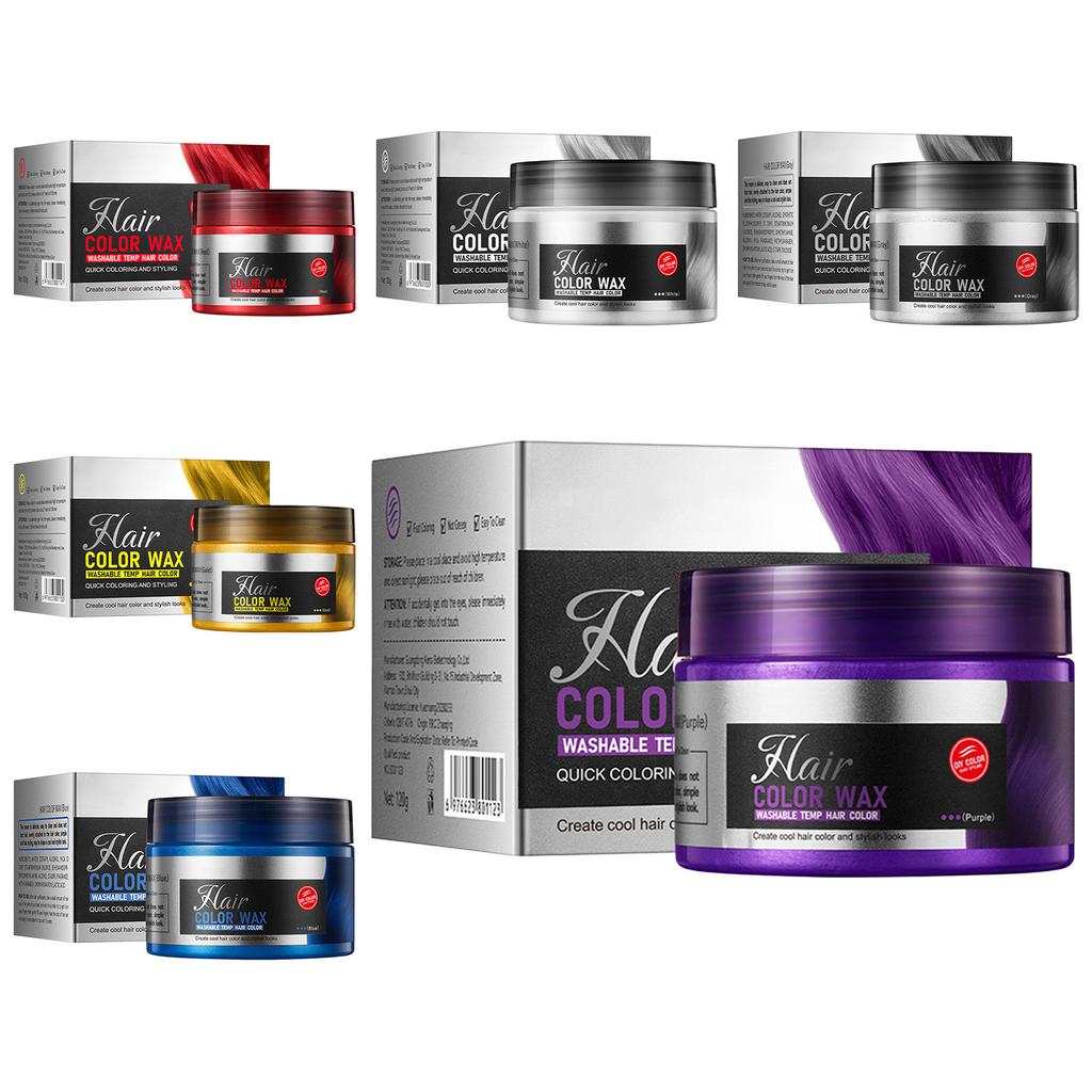 1Pc Washable Temporary Hair Cream – Color Wax for Styling, Disposable Use at Parties, Cosplay Events & Music Festivals