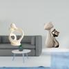 Artistic Couple Figurine Sculpture Resin Ceramic Ornament Animal Lover Statue Collection for Desk