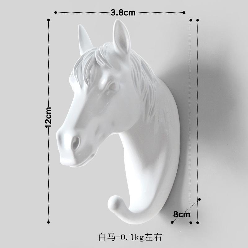 Wall Mounted Animal Head Rack Coat Cap Wall Hanger Horse Giraffe Elk Elephant Hook Decorative Room Decor Bathroom Accessory