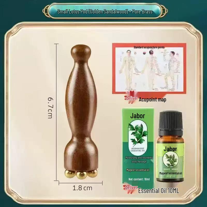 Pure Brass Lotus Facial Massager & Eye Scraper for Acupoint Muscle Relief