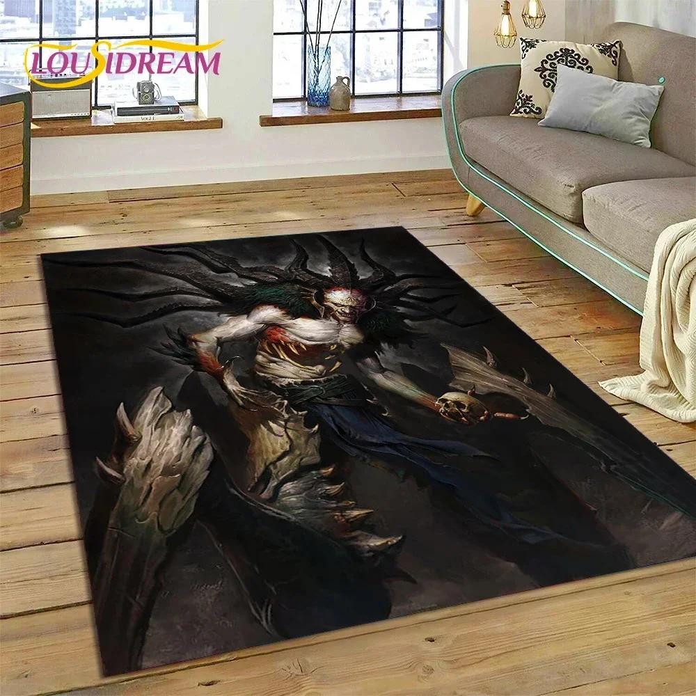 Diablo 3D Retro Game Gamer Carpet Rug for Bedroom Living Room Home Sofa Decoration,Children Play Game Large Decor Floor Mat Gift