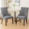 1pc Stretch Dining Chair Cover Solid Color Jacquard Seat Slipcover Elastic High Back Sloping Armchair Case Home Kitchen Hotel