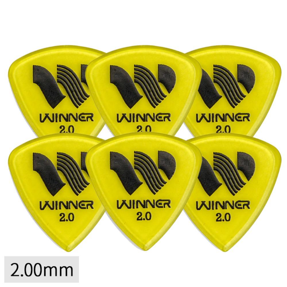 Professional 6 Pcs Winner Guitar Picks Large Triangular Anti-Slip Electric Guitar Picks 2.0MM Thick Guitar Parts Guitar Playing