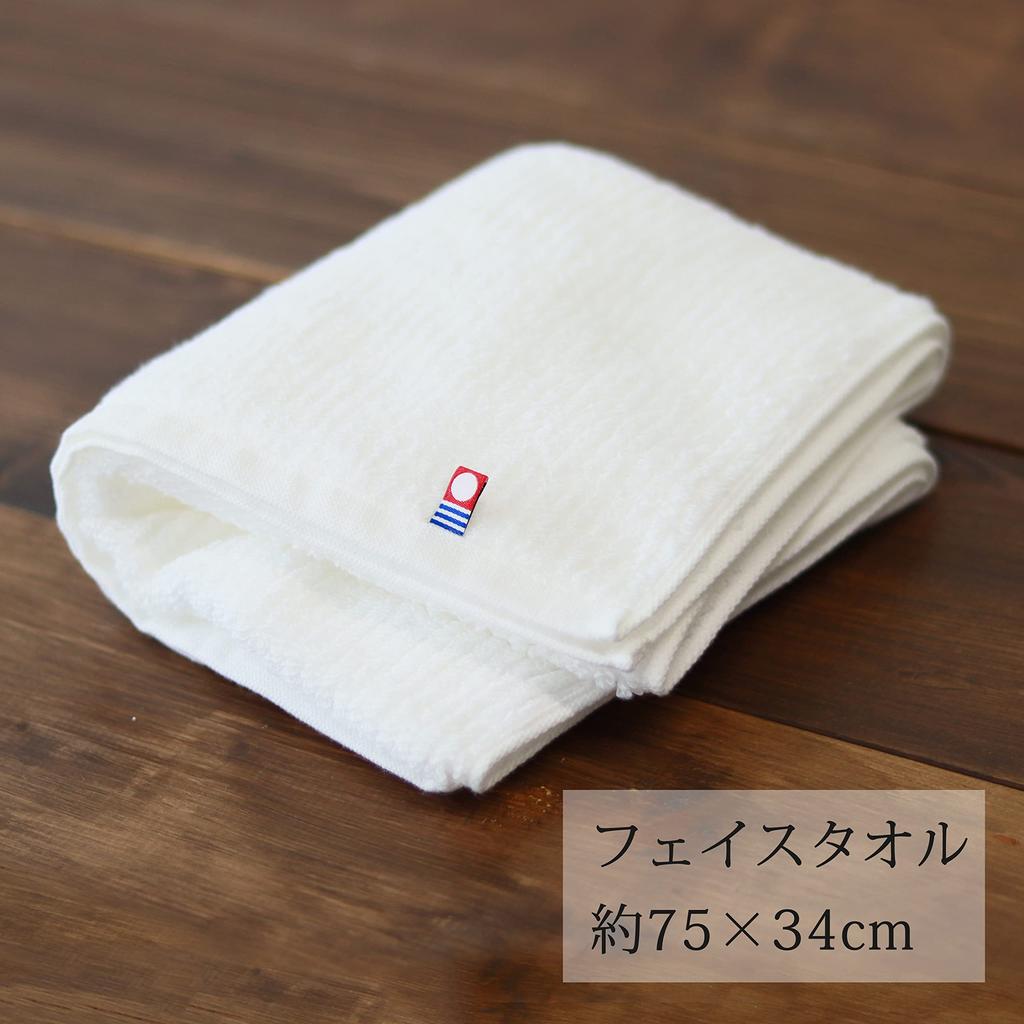 Imabari Towel Gift Face Bath In a Wooden Family Good Year Made In Japan [Dolce Duo] Set, Towel, Towel, Plain, White, Box, Celebration, Gift, DAM-056