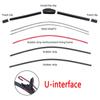 Car Wiper U-type Soft Rubber Strip Windscreen Wipers HD Brush Clean Reduce Noise Automotive Wiper 14"16"17" 18" 19"21" 22" 24"
