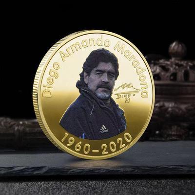 Maradona Fußballstar Münzen, Gedenkmünzen, Argentinischer Fußballstar Goldmünzen, Silbermünzen, Geschenke, Schmuck, Gedenkstücke