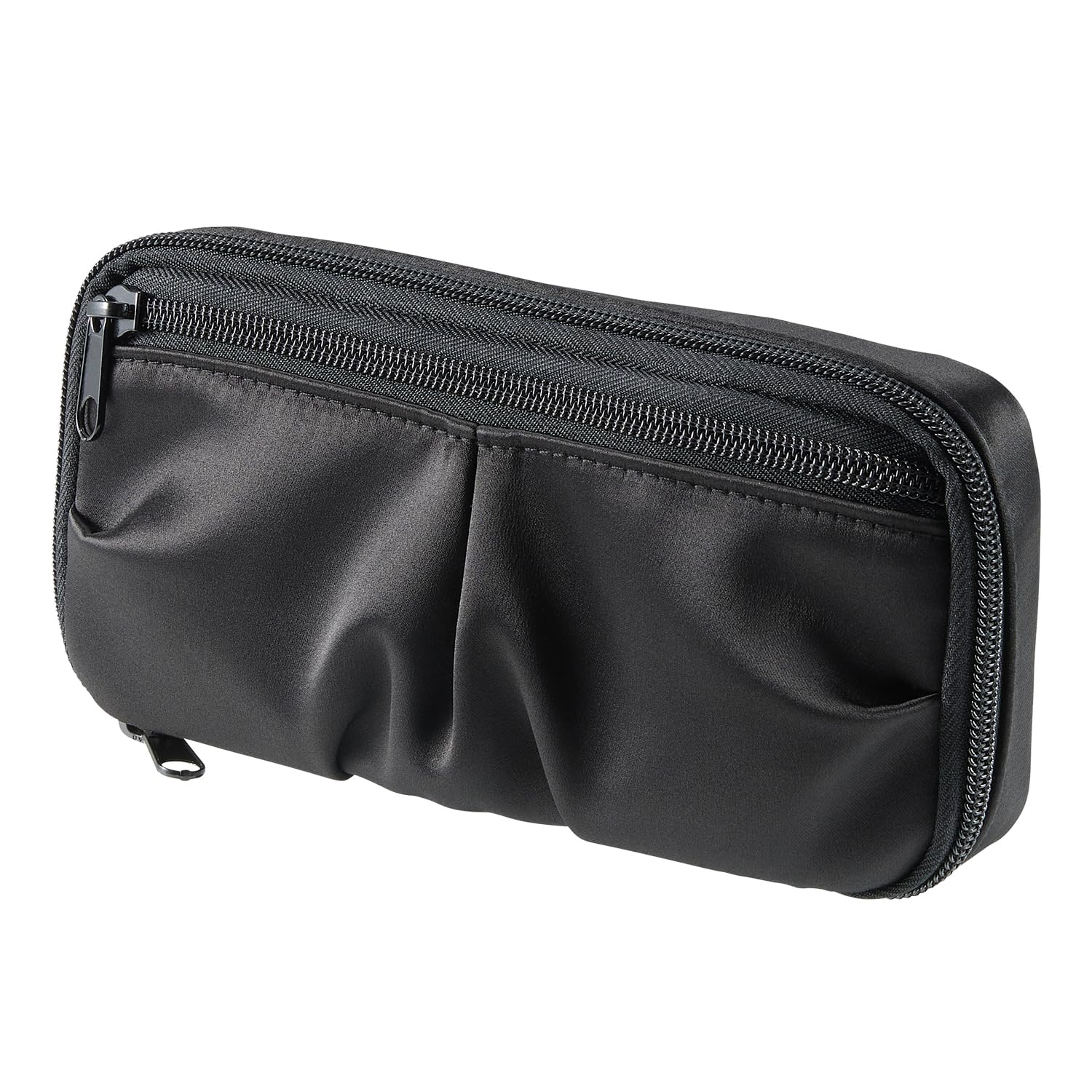 

Plus FABFAB Large Capacity Pencil Case Pouch with Round Drape Gusset, Type, Black, FL-240CA (Product Code 98-886) чёрный