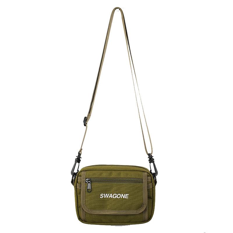 

Simple locomotive trendy cool letter embroidery neutral simple small square bag mobile phone bag exquisite commuter women s shoulder messenger bag хаки