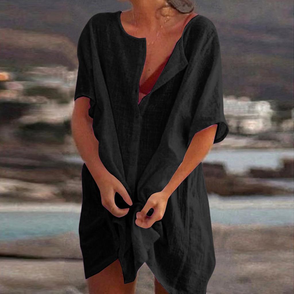 Fashionable Women's Tops Slim Fit Large U-neck Yoga Short-sleeved T-shirt