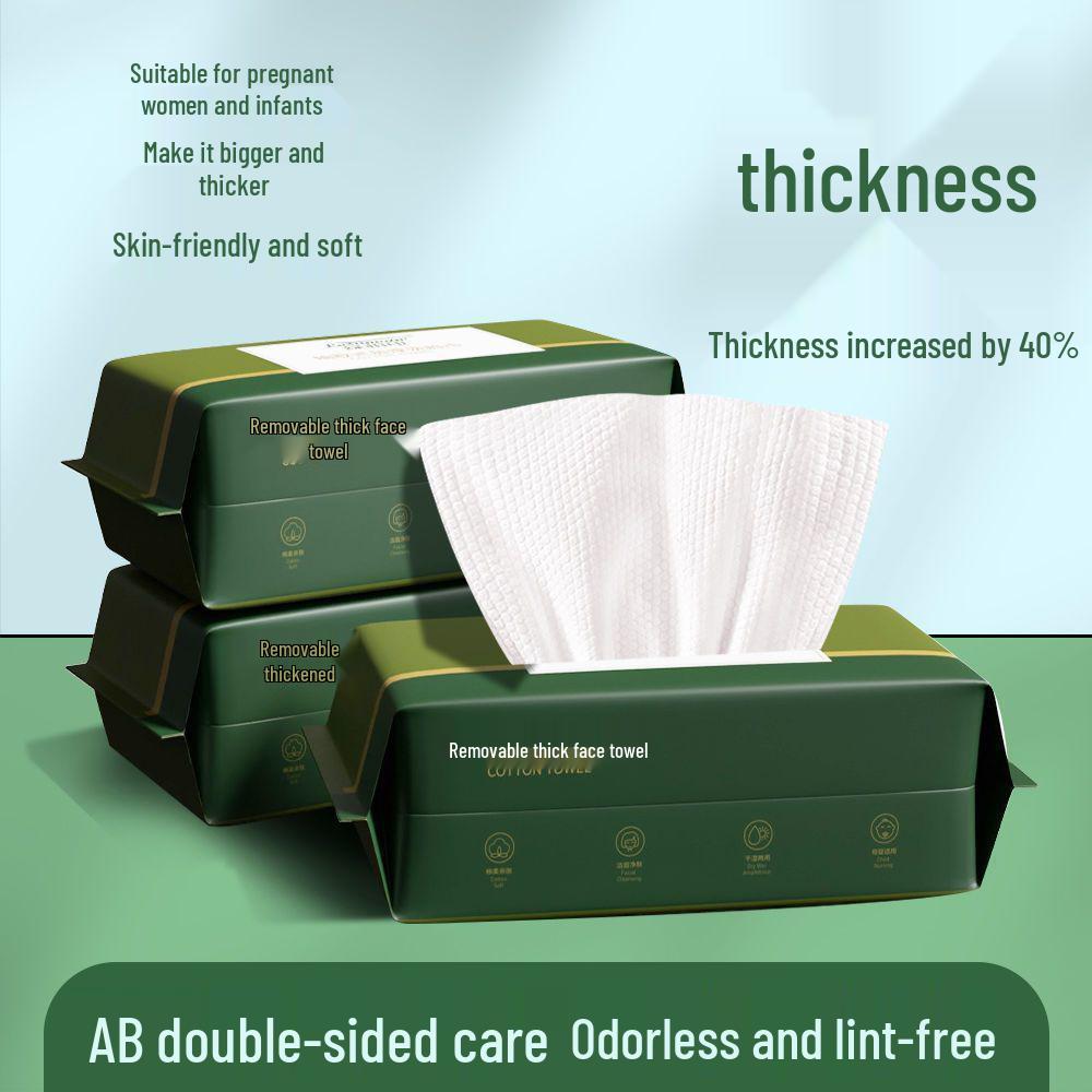 Jednorázový nepouštějící vlákna velký bavlněný mycí hadřík na obličej pro použití na koleji