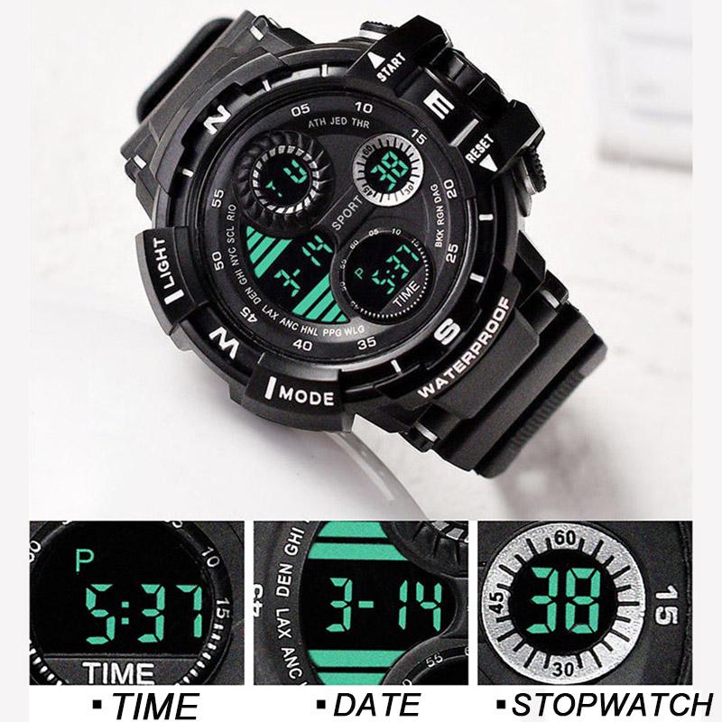 New Men LED Digital Watches Luminous Fashion Sport Waterproof Watches For Man Date Army Military Clock Relogio Masculino