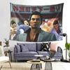 Welcome To Kamurocho Kiryu Kazuma Tapestry Wall Hanging Aesthetic Home Decor Tapestries for Dorm Room