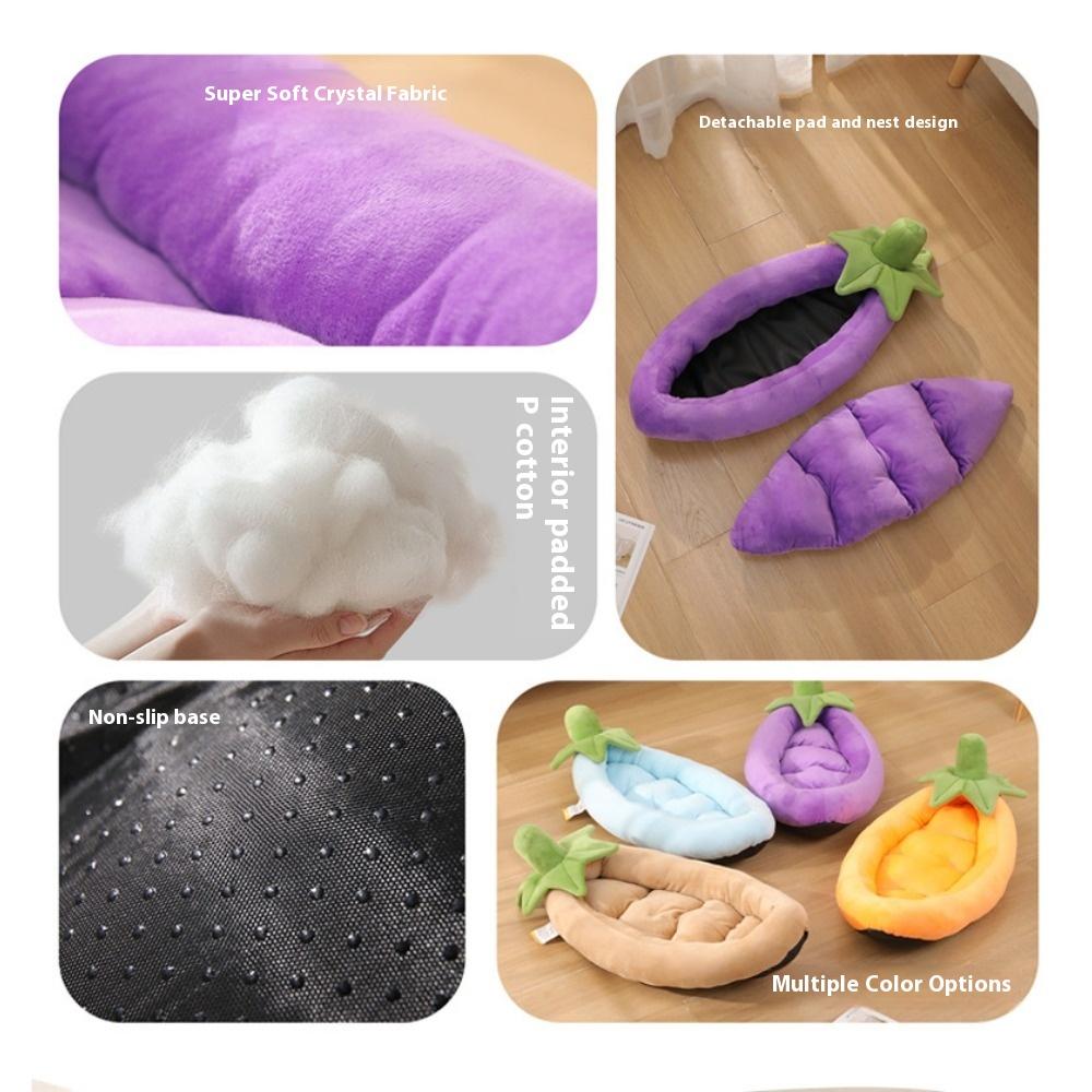 Cartoon Eggplant Kennel Pet Supplies Teddy Bigbear Pet Kennel Cat Small Dog Available Removable Cat Kennel