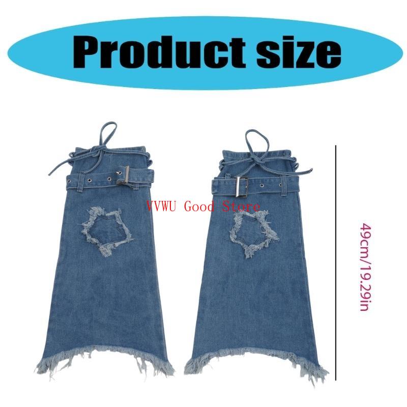 Denims Leg Warmers Cool Flared Leg Warmers Punk Long Leg Socks Fashion Leg Covers Sweet Leg Sleeve Streetwear Gifts