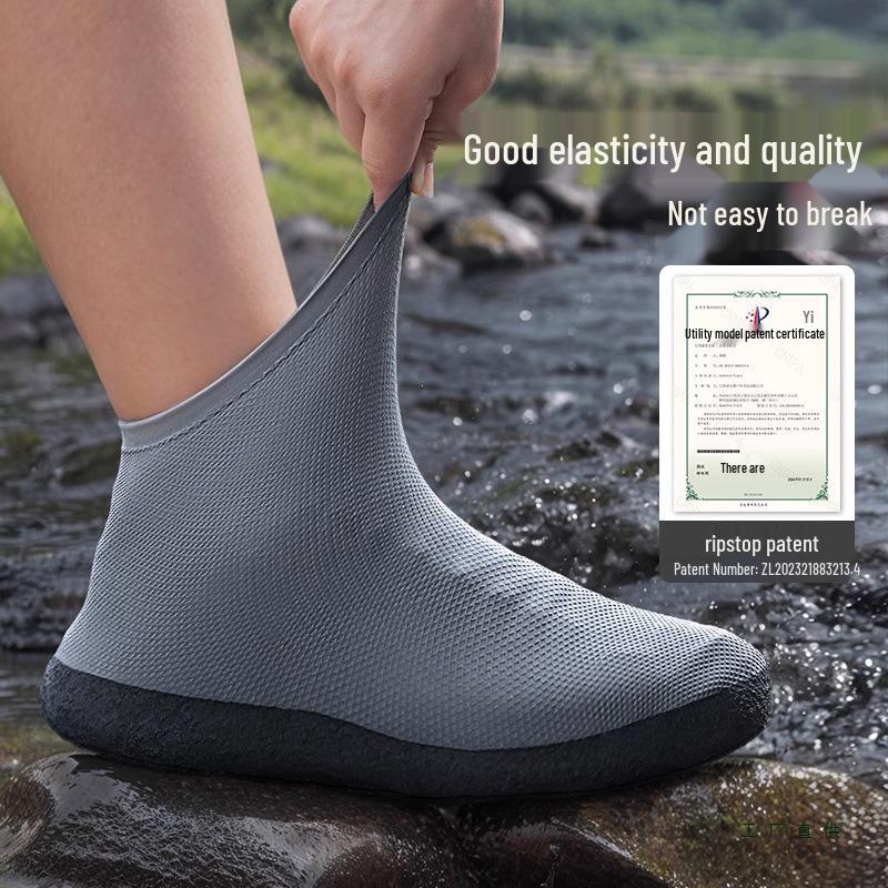 Unisex Waterproof Non-Slip Shoe Covers - Durable and Portable Silicone Rain Boots for Rainy Days, Available for Adults and Children