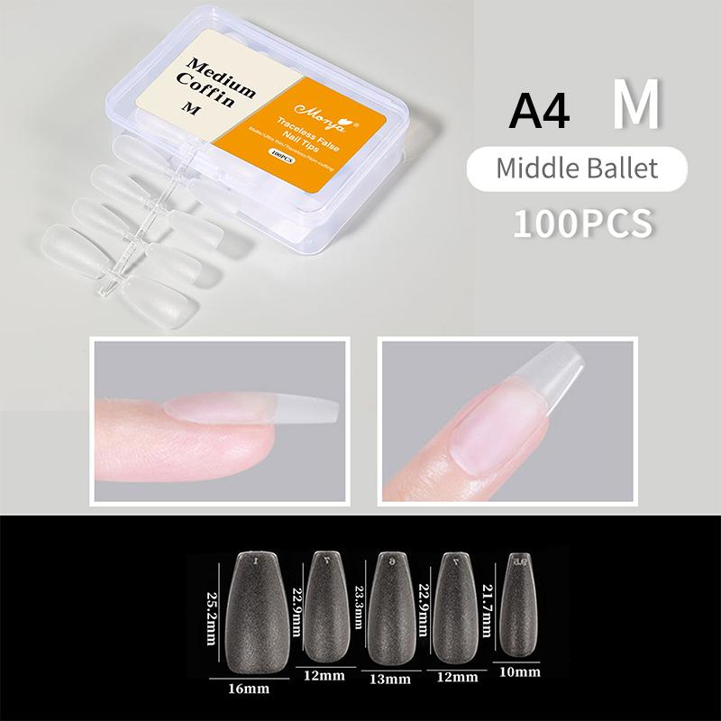 Zachte Gel Nageltips 100 STUKS voor Manicure Volledige Dekking Press-On Kunstnageltips Flexibele Benodigdheden voor Salon Experts
