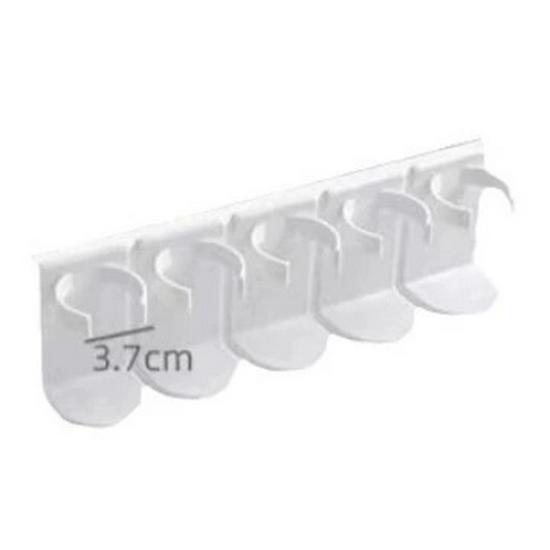 

No-Drill Mirror Cabinet: Five-Row Cosmetic & Bathroom Storage Shelf білий