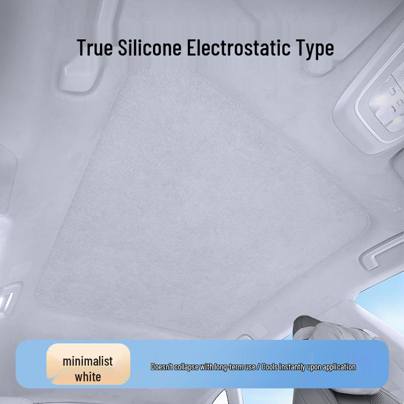 

Zeekr 001/007/X Sunroof Sunshade: Car Interior Heat Insulation & Sun Protection Roof Cover. Beige Mesh