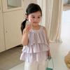 Large Size 26 New Summer Girls' Korean Halter Doll Top & Wide-Leg Pants Set - 710531