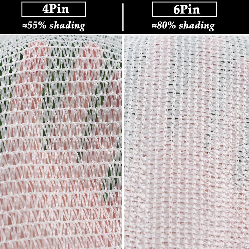 4Pin 55% Shading White Sun Shade Net Greenhouse Shading Cover Balcony Gazebo Sunshade Net Garden Succulent Plants Sun Shelter