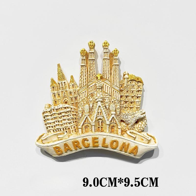 Spain Fridge Stickers Barcelona Travel Souvenirs Bullfight Mosaic Lizard Santiago De Compostela Fridge Magnets Birthday Gifts