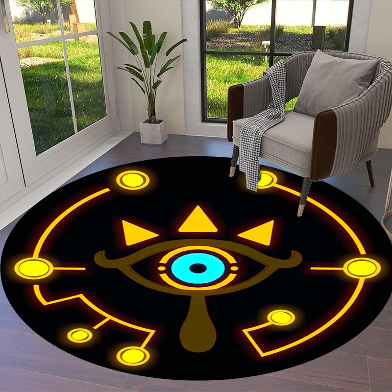 1pc Eye of the Goddess Round carpet, Made of Polyester,Perfect for Decorating Office Chairs, Living Rooms fplt062