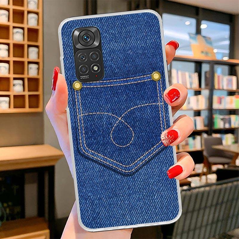 Jeans Cowboy Denim Printed Cover Phone Case For Xiaomi Redmi Note 15 14 13 12 11 10 Pro Plus 14S 12S 11S 11T 11E 10S Soft Fundas