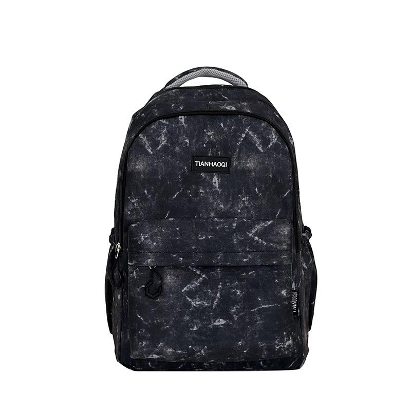 Schoolbagins niche new campus schoolbag tie-dye fashionable wear-resistant dirt-resistant backpack large capacity simple versatile backpack