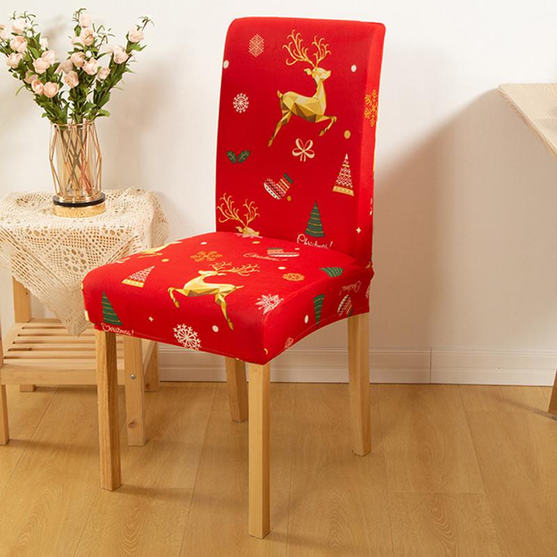 Bedruckter Stuhlbezug Stretch Schmutzabweisende Überwürfe Elastischer Sitzbezug für Hochzeitsparty Zuhause Küche Büro Esszimmer Wohnzimmer