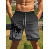 Men's Ocean Coconut Tree Print Beach Shorts Summer Vacation Surfboard Shorts Casual Classic Quick Dry Shorts