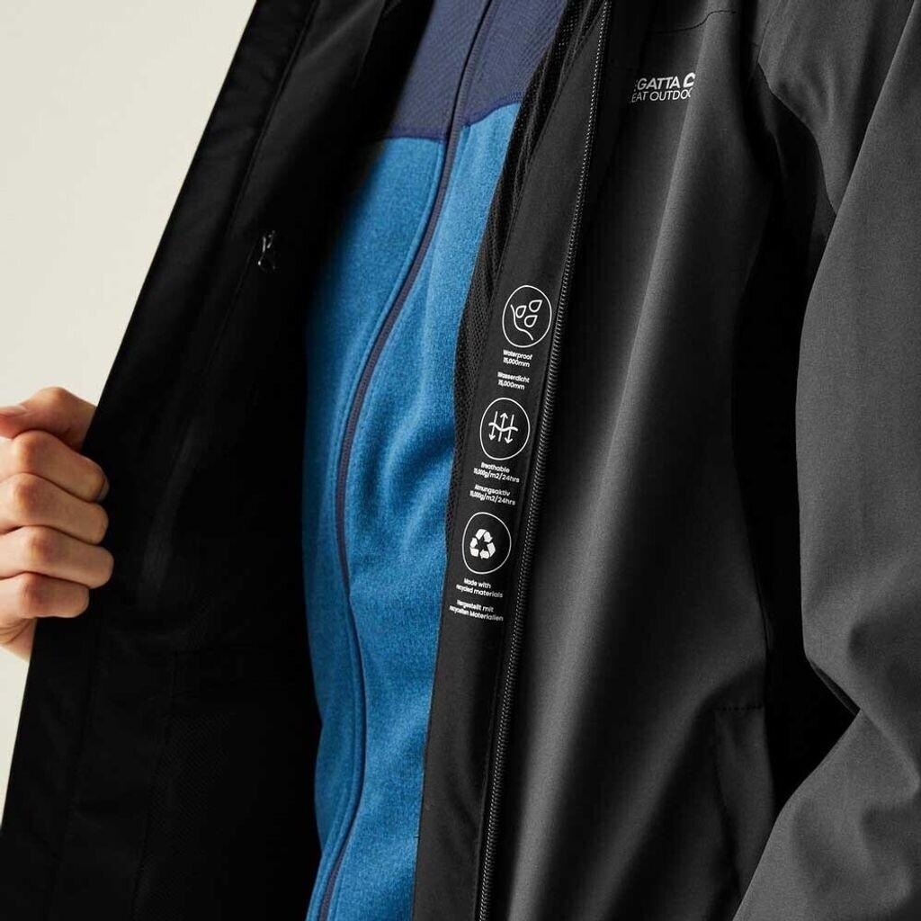 Куртка Regatta Birchdale II водонепроницаемая куртка для мужчин (RMW415) темно-серый/черный