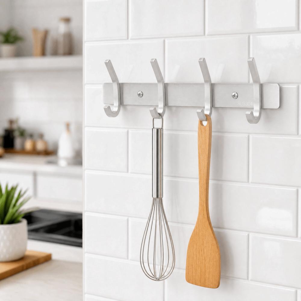 Stainless Steel Coat Hook Silver Coat Hanger Practical Towel Rack  Home Office