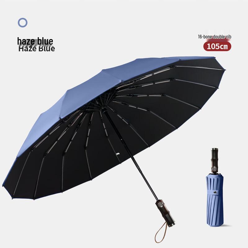 OEING Vintage Handle Automatic Folding Umbrella