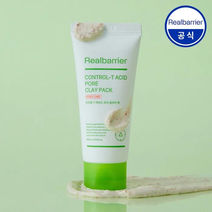 Real Barrier Control-T Kyselý jílový balíček na póry 80ml