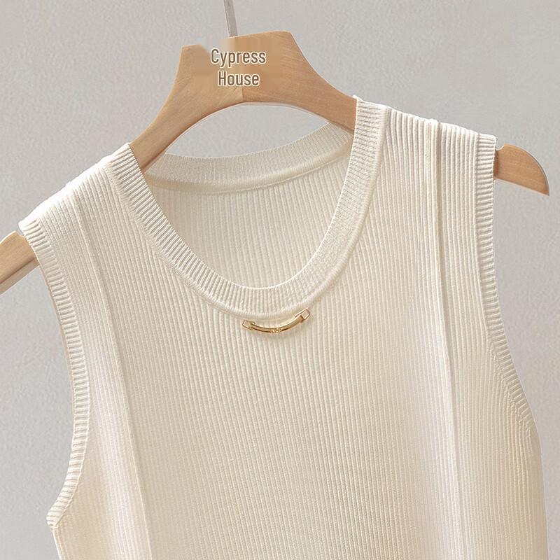 Women's Slim Fit Sleeveless Round Neck Vest Top