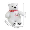 Soft Polar Bear Plush Toy, Cute Stuffed Animal Bear Plushie with Bow, Huggable Kids Cuddle Buddy, Travel Companion for Boys, Teens, Girls, Child Comfo