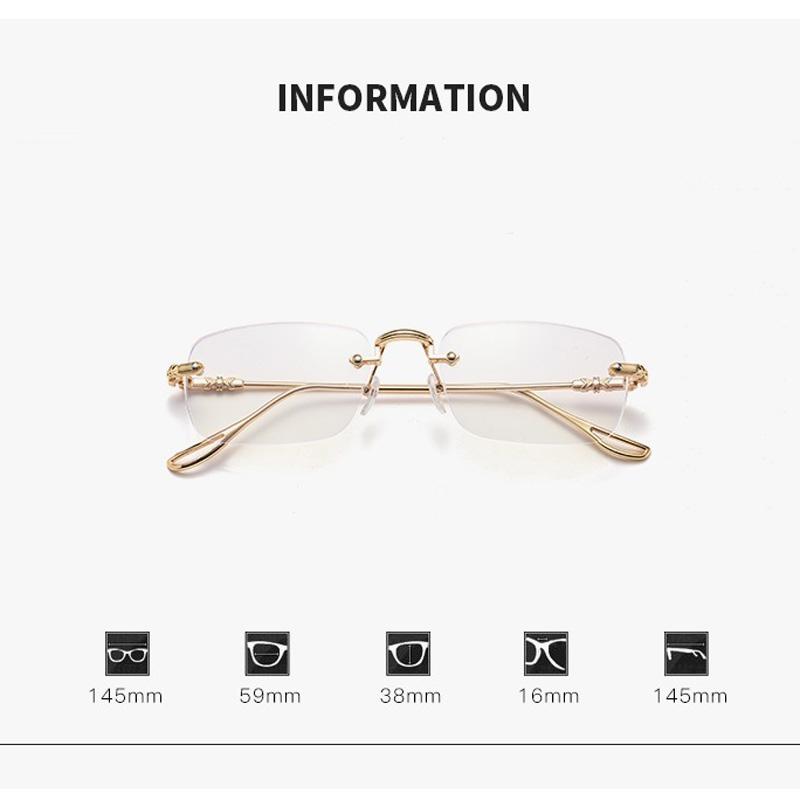 Ultra Light Frameless Photochromic Reading Glasses Blue Light Blocking Eye Protection Presbyopia Glasses Optical Spectacle Glass