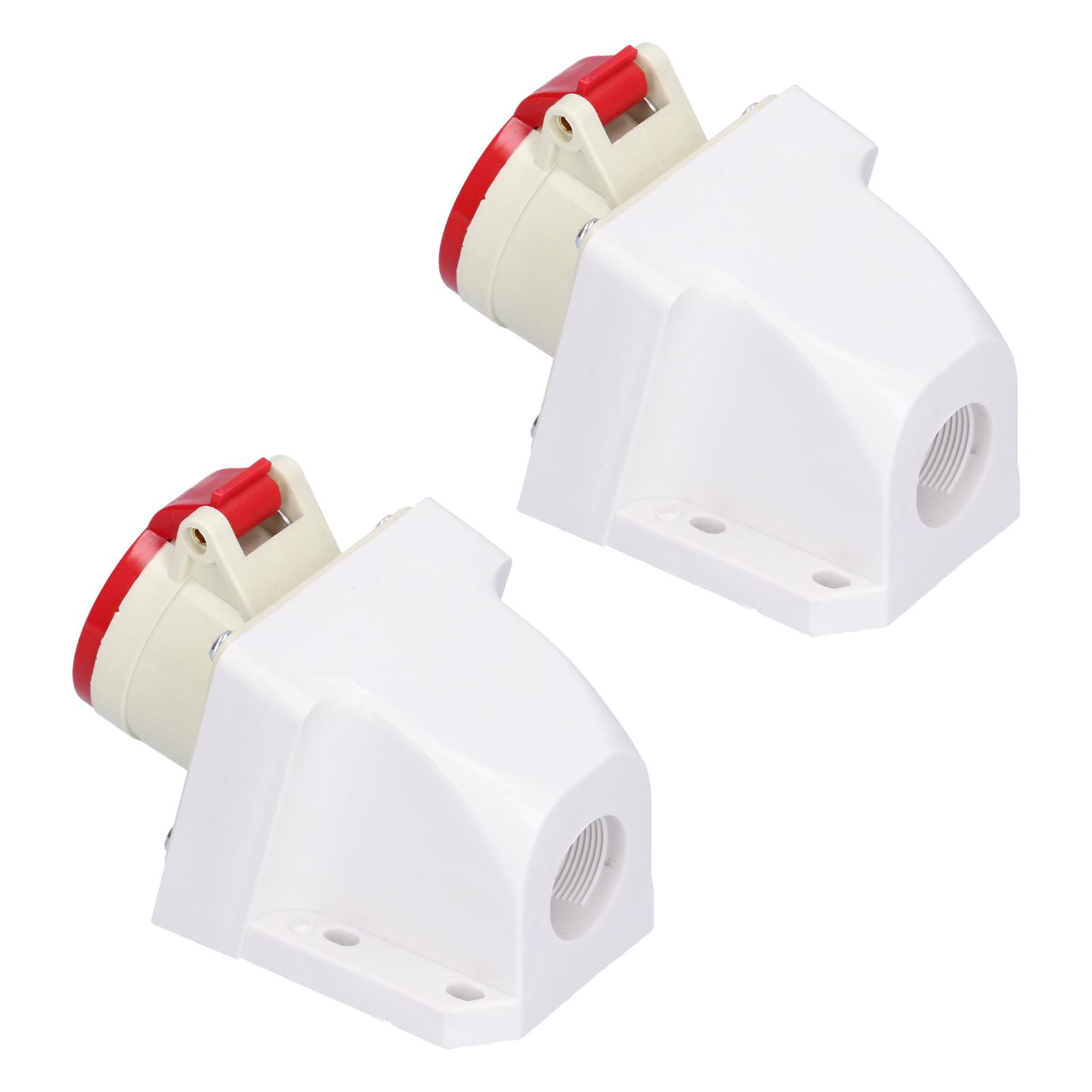 

2Pcs 4 Pin Industrial Socket 3 Phase Fixed Aviation Power Connector 380V415V 16A 3P+E IP44