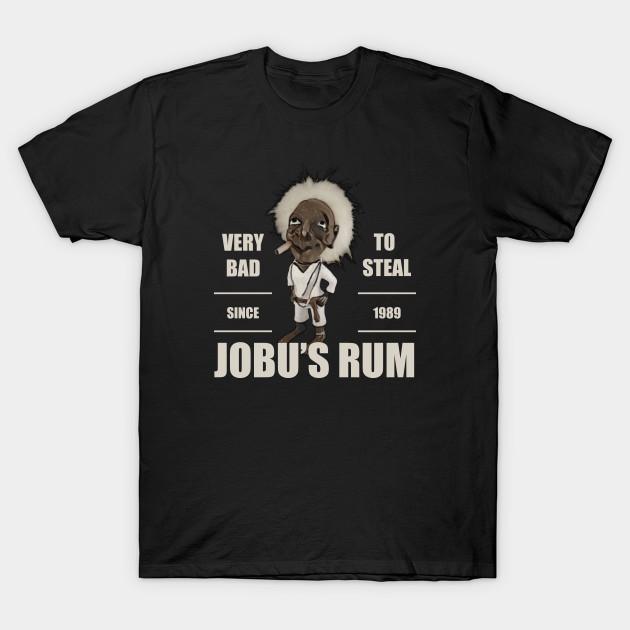 

Men Black Print T-shirt Jobu S Rum It S Very Bad To Steal No-Cut Transfer Paper Print Cotton Tshirt S чорний