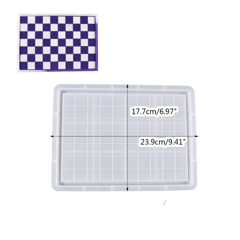 Chess Board Resin Mold Checker Game Board Silicone Mold 3D Chess Pieces Resin Casting Molds for DIY Jewelry Crafts