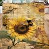 Bumblebee And Sunflower Office Rug Chair Mat, Entryway Carpet, Suitable for Front Door, Bedroom, Living Room, Desk, Holiday Gift