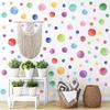 Colorful Polka Dots Wall Stickers for Kids Room Bedroom Nursery Classroom Playroom Backdrop Decoration