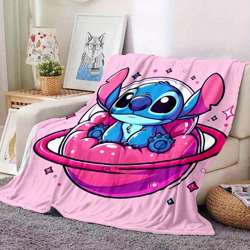 1pz Coperta con Stampa Stitch - Morbida, Coperta per Tutte le Stagioni per Soggiorno, Camera da Letto, Regalo Personalizzato con Adorabile Design Cartoon