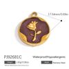 Cross-border Stainless Steel Jewelry Accessories Heart-shaped Flower Pendant Accessories Platedaccessories for Women