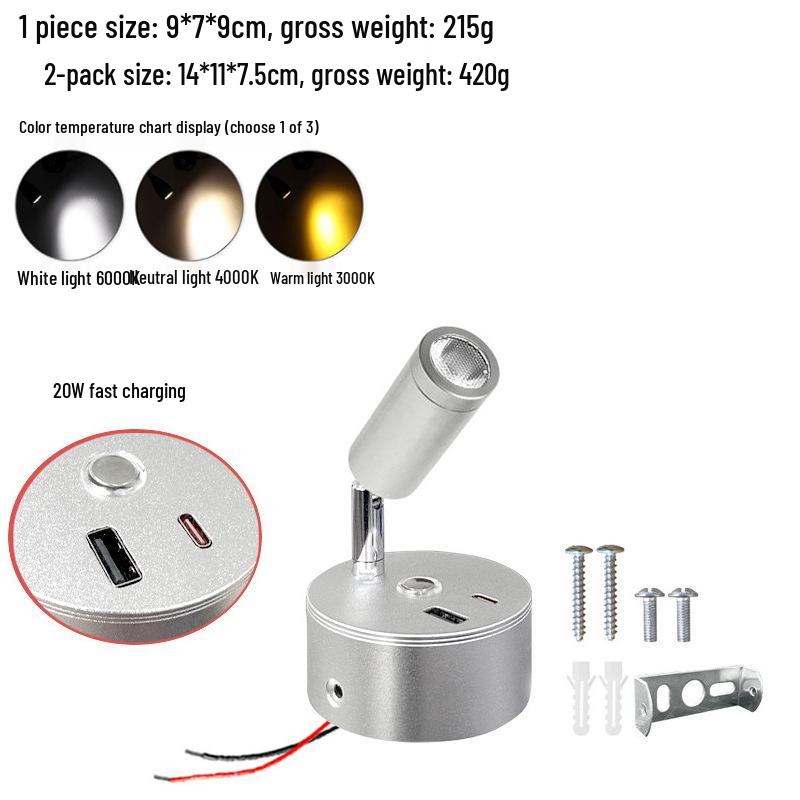 12V USB Type-C Touch Dimmable LED Gooseneck Reading Light for RVs, Boats, and Yachts