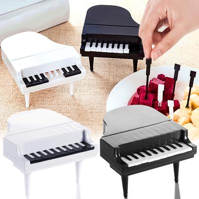 Sagit 10 stuks pianotoetsen voedselpick pianotoetsen tandenstoker pianovormig voedselvork servies