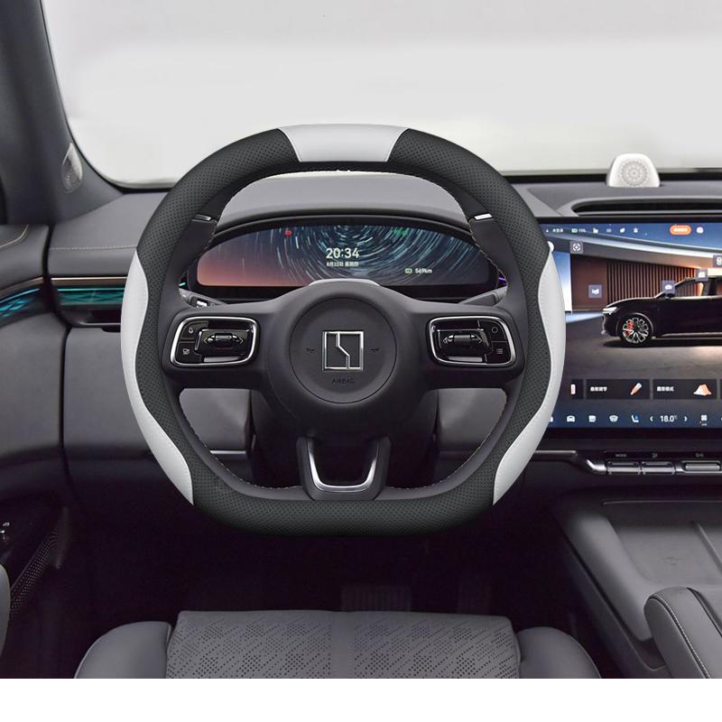 Ideal for Jike 7X 001, 007, or 009MIX, this hand-sewn, anti-slip, and odorless steering wheel cover offers a perfect grip for the MIX model.
