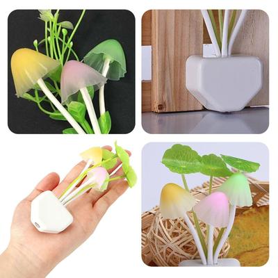 Smart Sensor Night Light for Kids Bedroom Mushroom Shape Night Lamp with EU Plug Automatic Light Control and Energy Saving Function