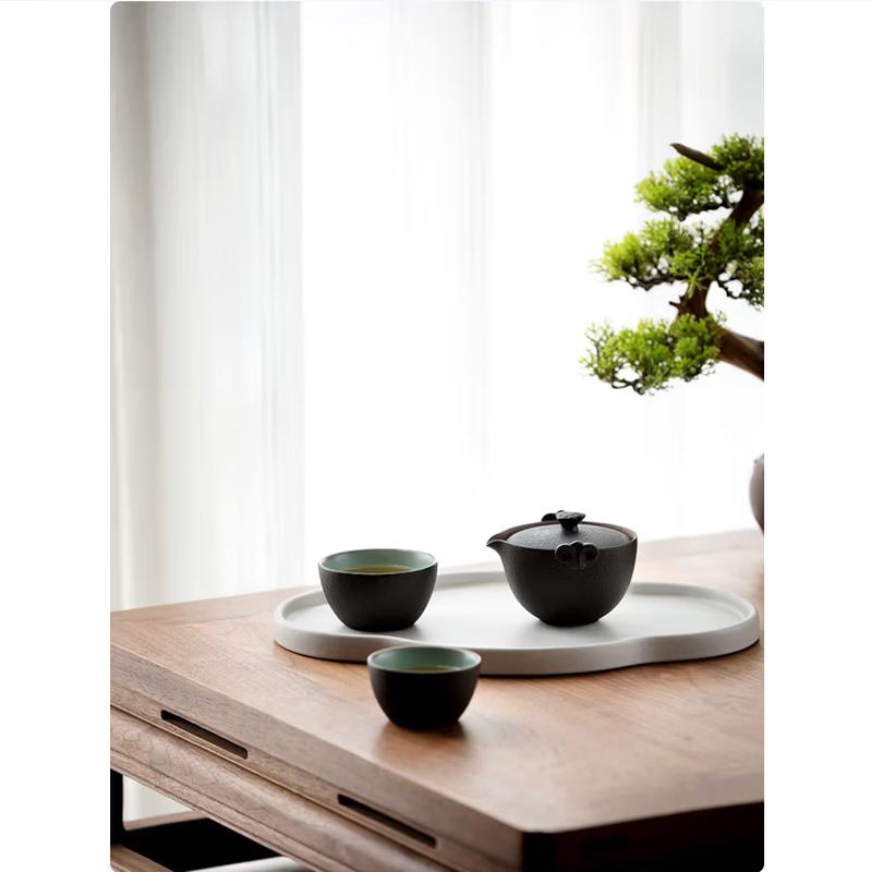WQT Ceramic Portable Travel Tea Set